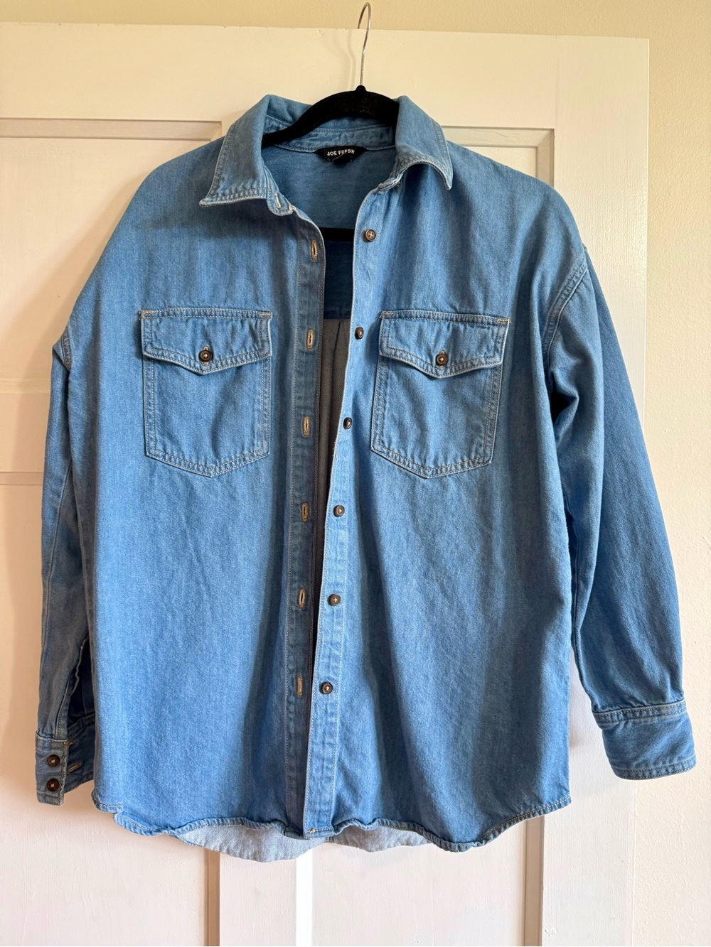 Joe Fresh oversized Light Blue Denim Shirt with Front Pockets